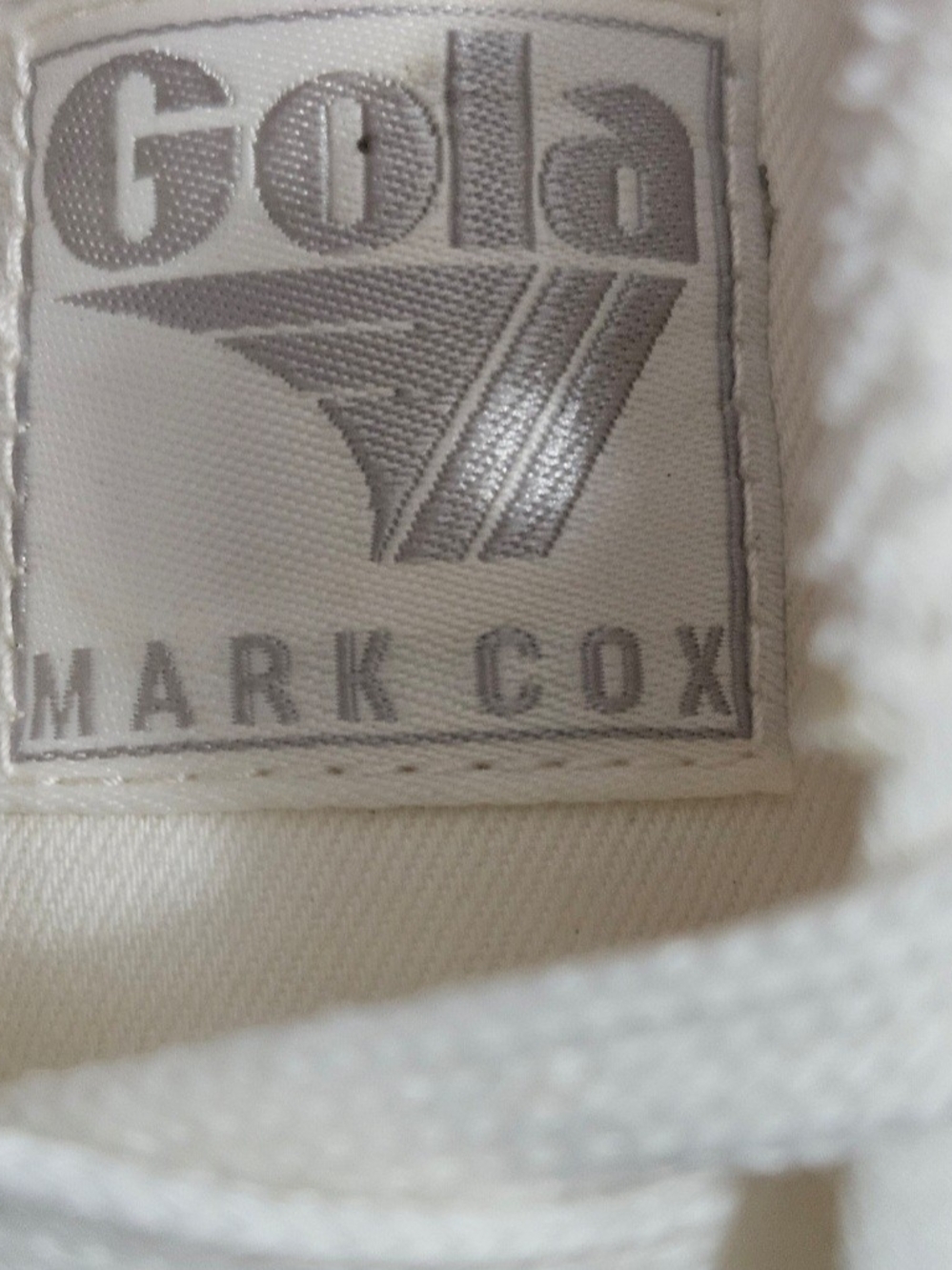 NIB Gola Women's Tennis Mark Cox Sneakers in Off-White and Silver Size 8 - Picture 6 of 9